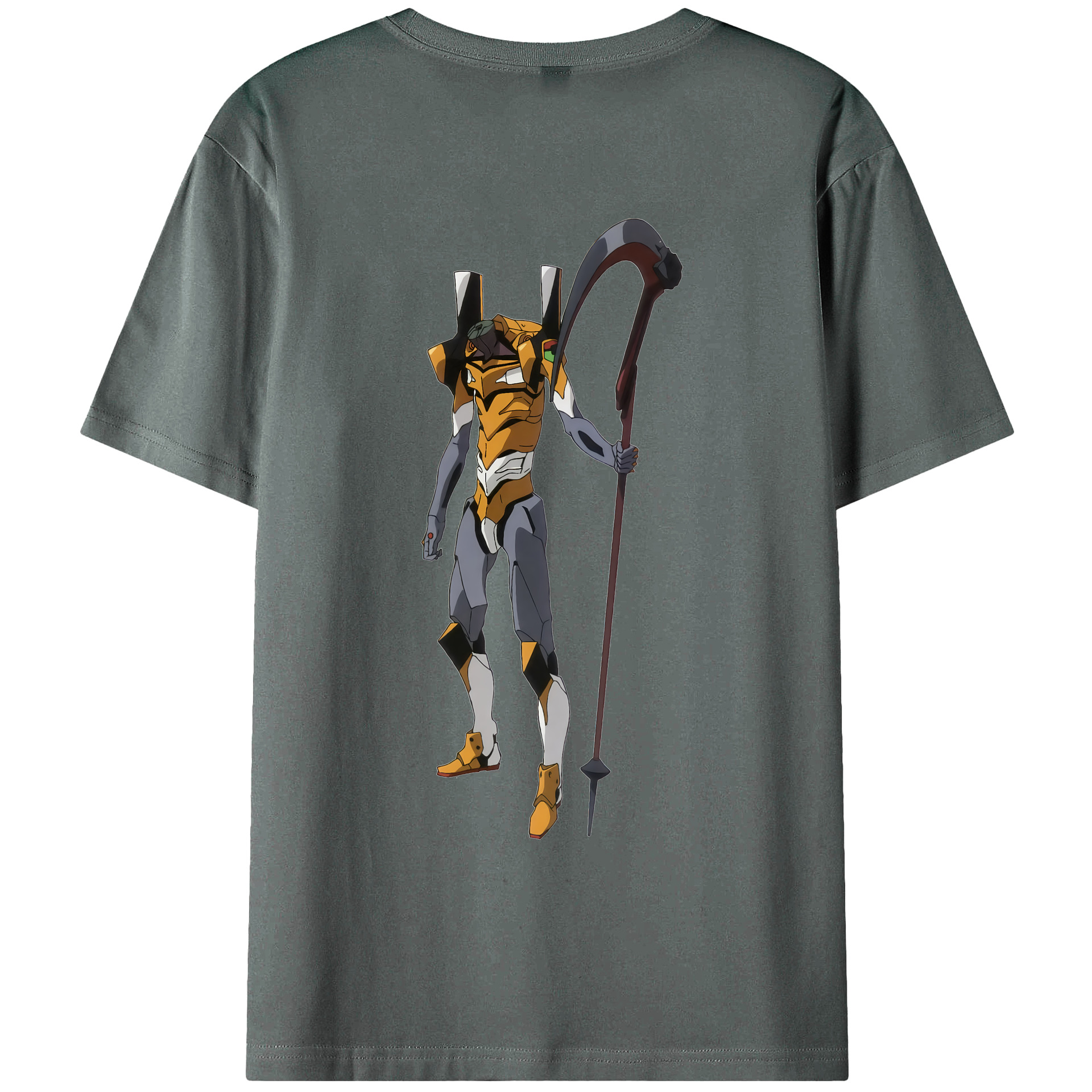 （画像用） EVA 新世紀エヴァンゲリオン 綿100％ メンズ半袖Tシャツ（バックプリント） 通気性